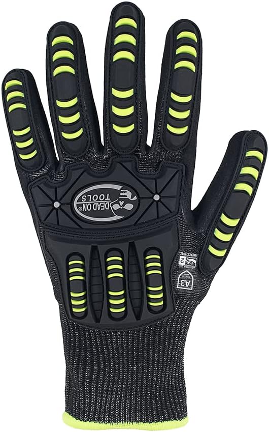 Dead On Tools A3 Demolition Work Glove, Large, Black/Yellow (DO-DEMO-L)