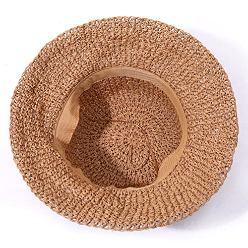 Sombrero de paja para mujer con ala ancha miniatura 3