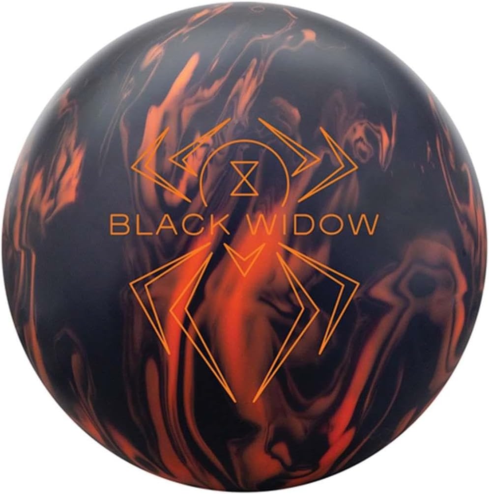 Bowlerstore Products Hammer Professionally Drilled Black Widow 3.0 Bowling Ball - Black/Orange