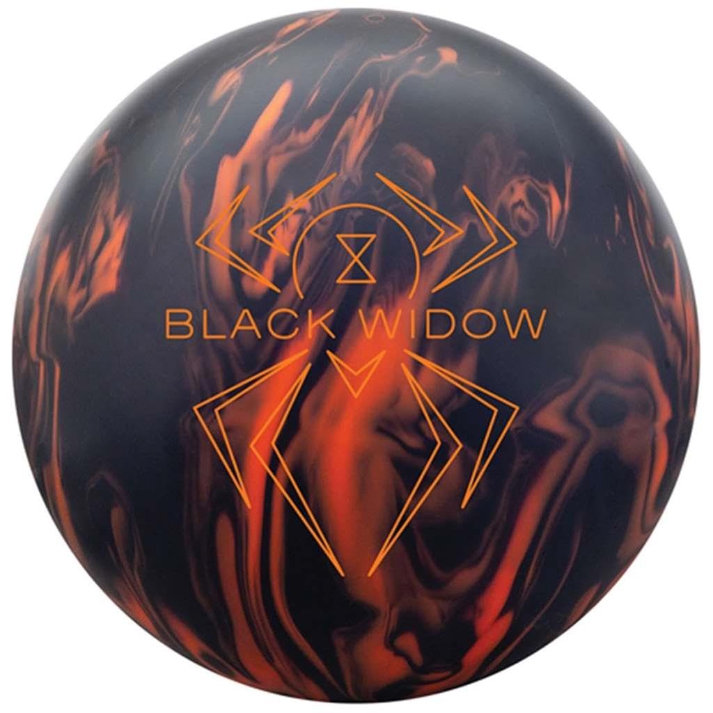 Bowlerstore Products Hammer Professionally Drilled Black Widow 3.0 Bowling Ball - Black/Orange 13lbs