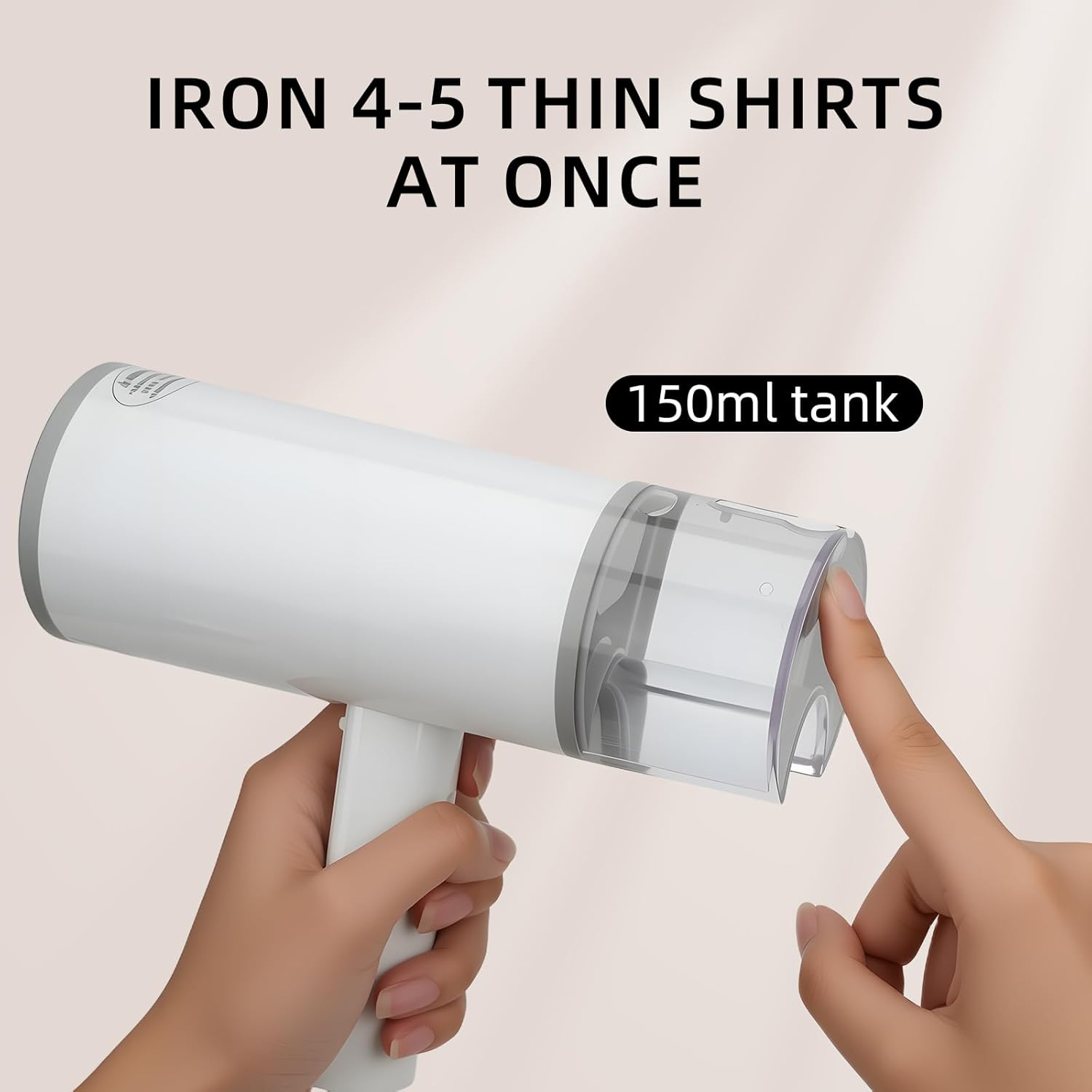 Nexcrate travel steamer for clothes, Portable Garment Wrinkle Remover - 800W One-Touch Steam, Stainless Steel Plate & Foldable Handheld Design