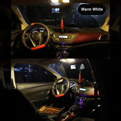 Miniatura 9 de 1797 Luz LED de cúpula de 1.614 in 1.654 in 211-2 569 578 bombilla azul hielo 8000K 3014 SMD para coches, mapa, matrícula, cajuela, luces