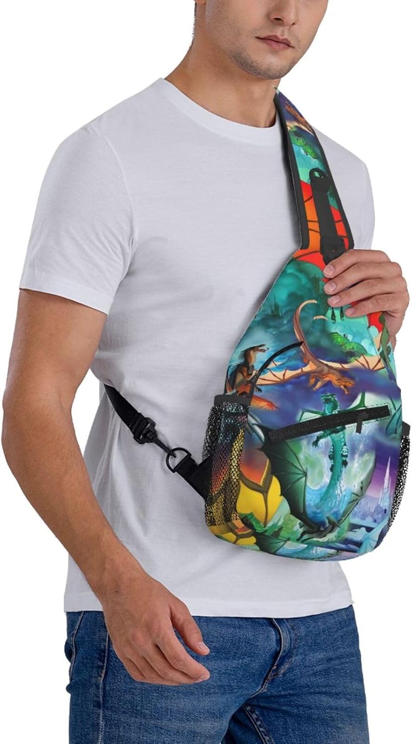 Wings Of Fire Sling Backpack Crossbody Sling Bag, Shoulder Bag Chest Bag Daypack Fanny Pack Cross Body Bag For Women Men