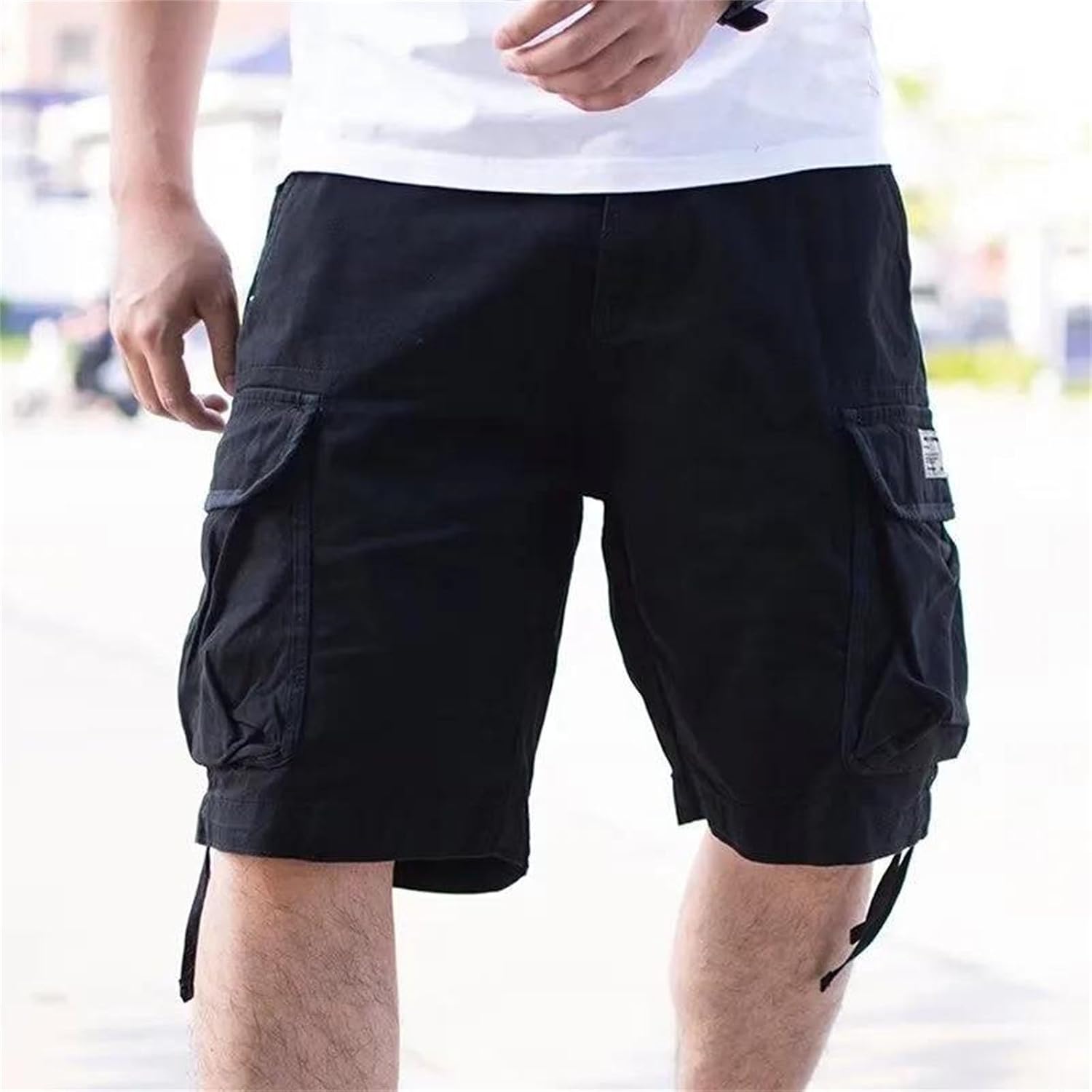 Mens Hiking Cargo Shorts Outdoor Sports Casual Loose Fit Straight Leg Big and Tall Summer Multi Pocket
