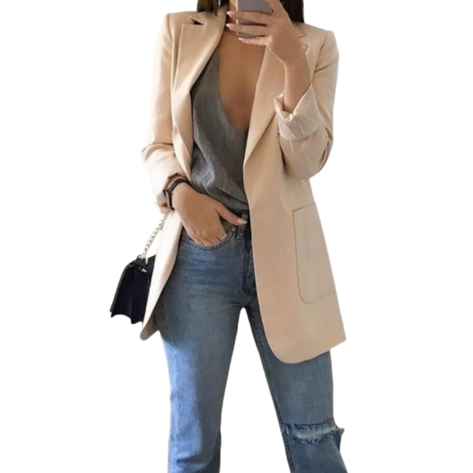 Summer Blazers for Women Lightweight Blazer Business Casual Outfits for Work Suit Jackets Long Sleeve Solid Color Blazer