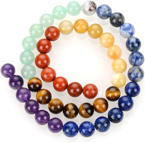 1 hebra Adabele natural de piedras preciosas múltiples amatista, lapislázuli, sodalita, aventurina, ojo de tigre, jaspe rojo jade amarillo, 0.315 in