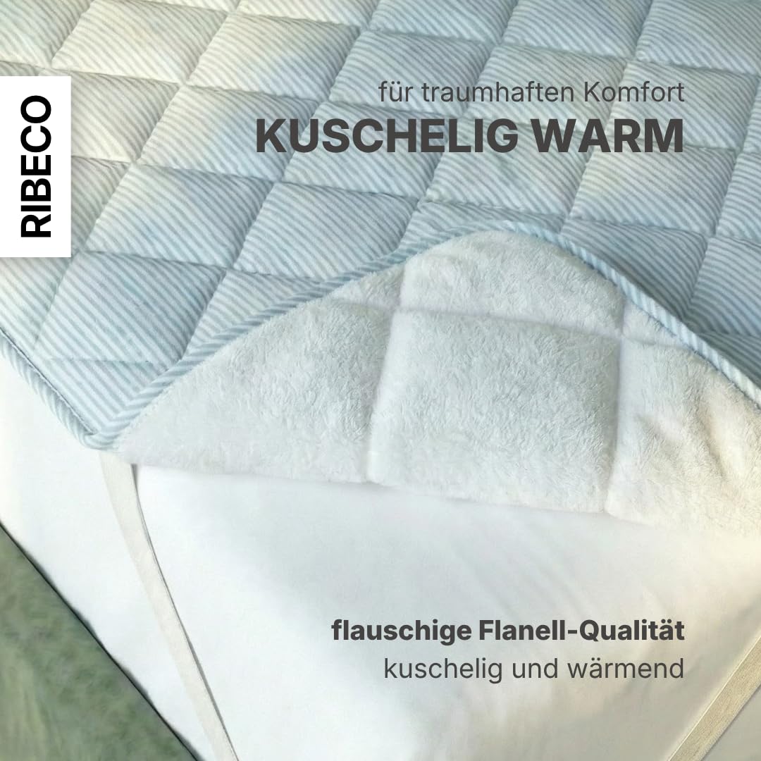 Matratzenauflage Top Cool – 2-in-1 ganzjährige Matratzenauflage – Topper mit kühlender Microfaserseite und wärmender Seite in Flanell-Qualität (80 x 200 cm)