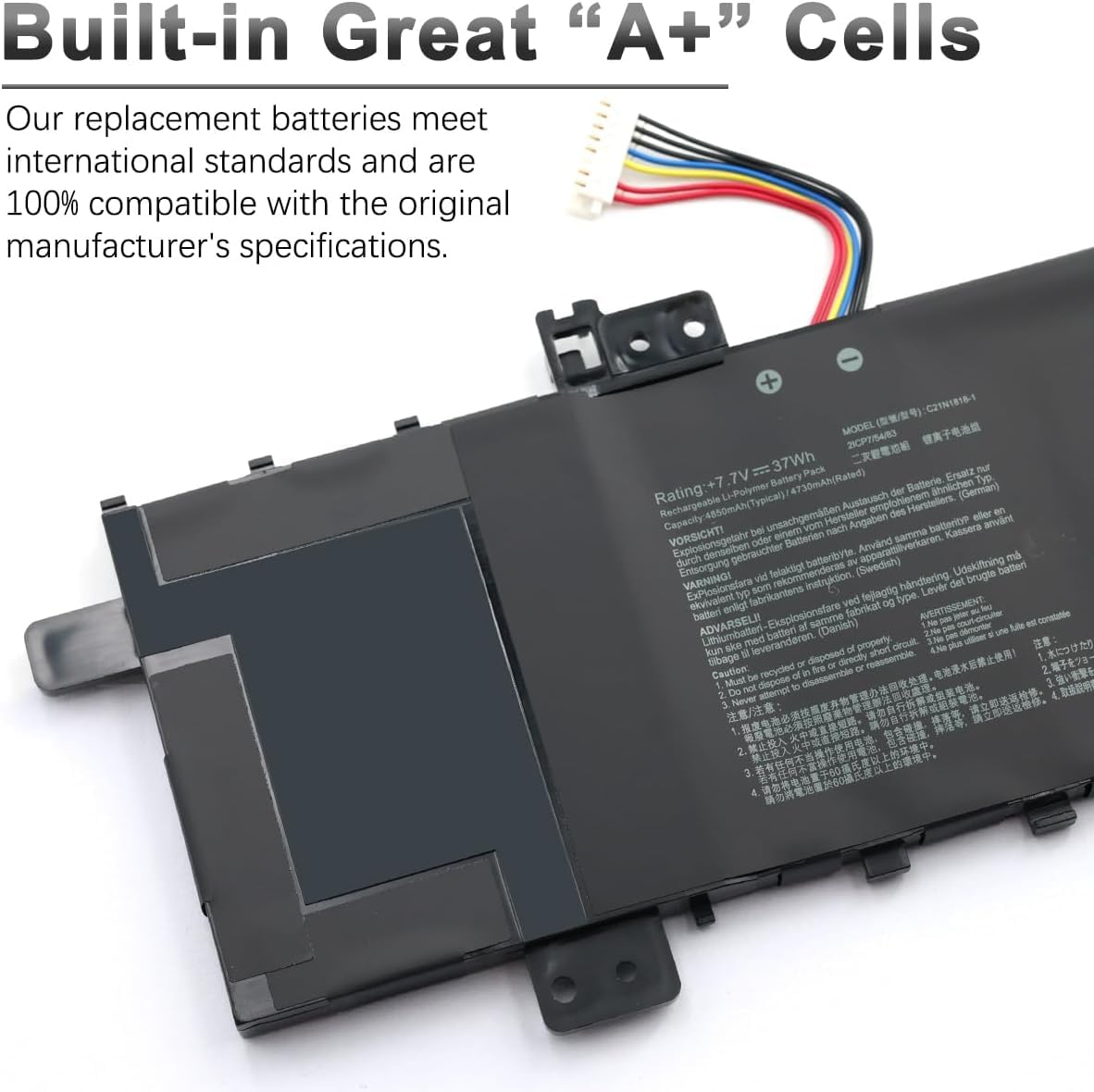 Batteria Per Asus VivoBook 15 - Modelli F512, S512, X512, K512 | C21N1818-1, 37Wh - Foto 3