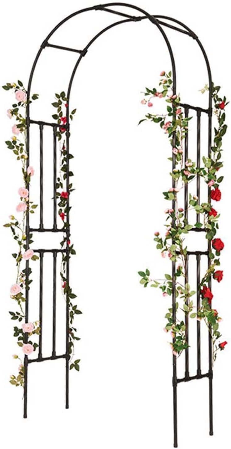 Garden Metal Arch Arbor Trellis for Various Climbing Plants Roses Vines Support Archway Outdoor Decoration Arbors Wedding Arches (Size : W59xh94.5in) (a