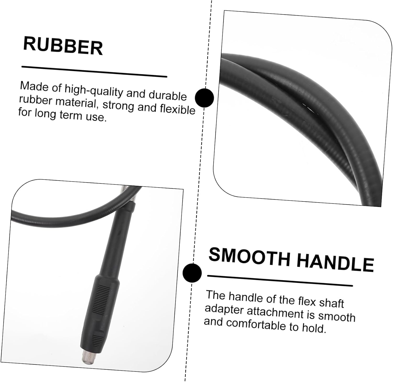 NUOBESTY 1Set Engraving Extension Shaft Flexible Cord for Drilling Easy Installation Lightweight Durable Material for Hard to Reach Areas Compatible with Electric Grinders