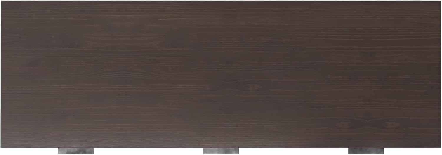 SIMPLIHOME Hollander Desk - 72 Inch Wide Solid Wood Writing Desk in Warm Walnut Brown, Contemporary Modern Home Office Computer Table for Study with 2 Drawers and Flip-Down Keyboard Tray