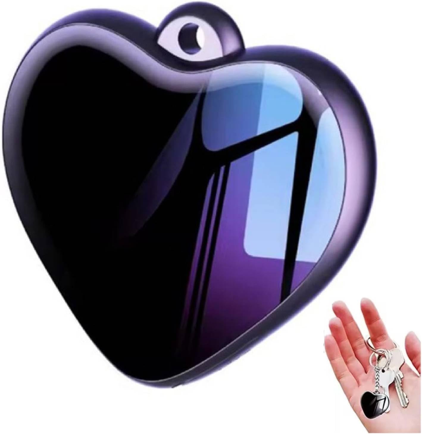 Heart Pendant Voice Recorder – 35h Hd Noise Reduction Dictation Device with 2100min Storage, One-Touch Mini Hidden Recording, Noise Reduction, Lanyard Hole, for Lectures Meetings Interviews (32GB)