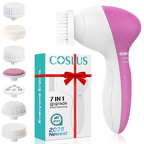 Miniatura 45 de Cepillo de limpieza facial: Dispositivo limpiador eléctrico exfoliante giratorio, impermeable con limpieza profunda y exfoliación giratoria; máquina