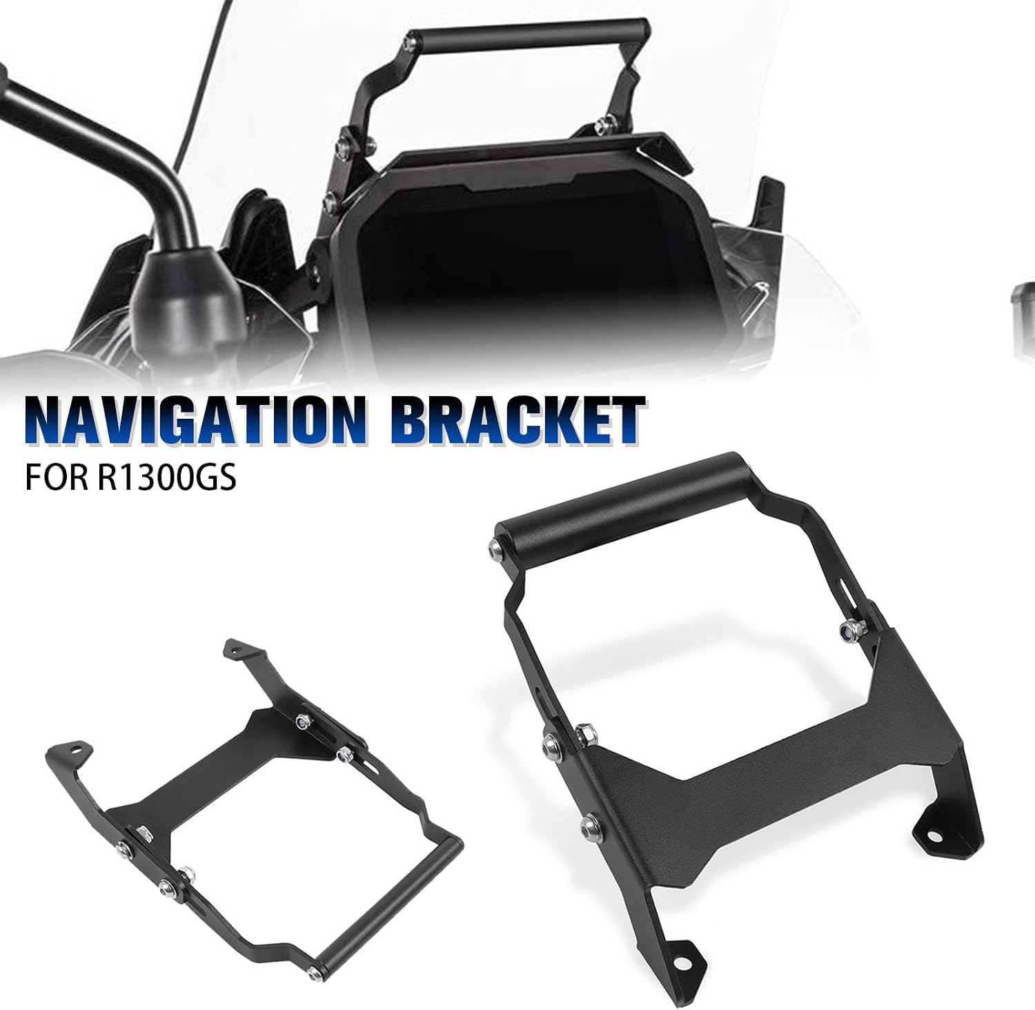 Motorcycle GPS Navigation Mount Bracket Phone Bar Holder Extension Replacement for BMW R1300GS R1300 GS 2023 2024 Aluminum Motorbike Accessories 22mm 12mm Expansion Crossbar image 5