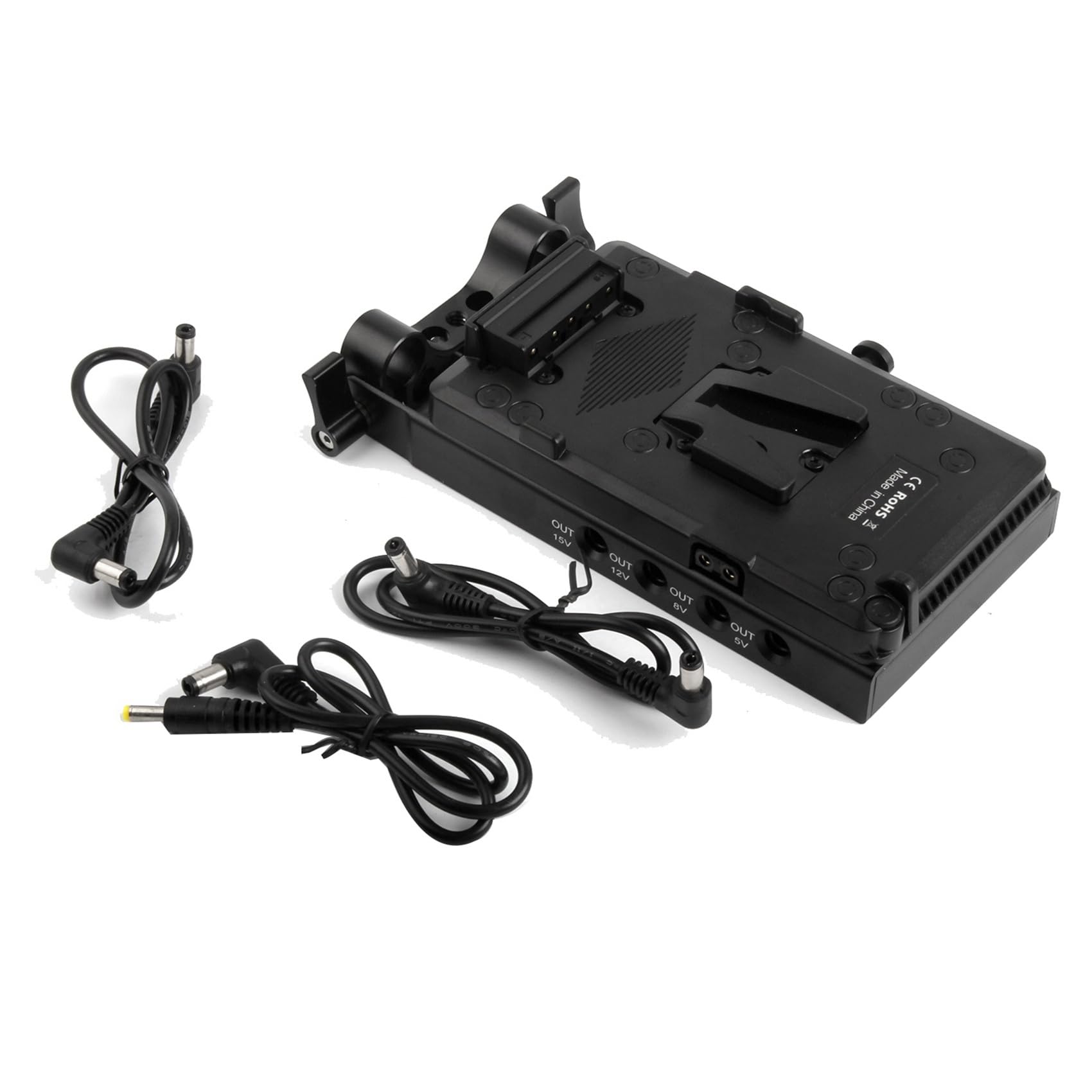 2X V Mount V-Lock Adapter PłYty Akumulatora do Mocowania Akumulatora V Mount do Kamery, Lampy Wideo, Monitora, Rejestratora DźWięKu