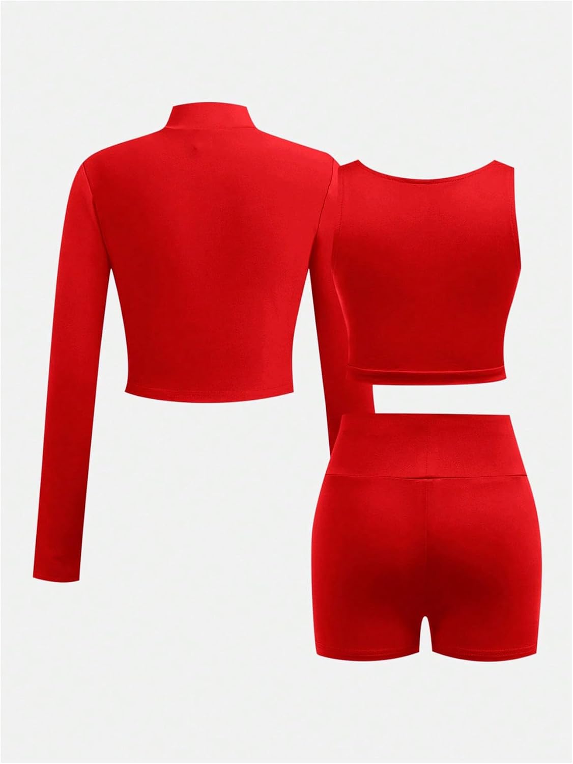 SOLY HUX Girl's Workout Sets 3 Piece Outfits Gym Yoga Athletic Tracksuit