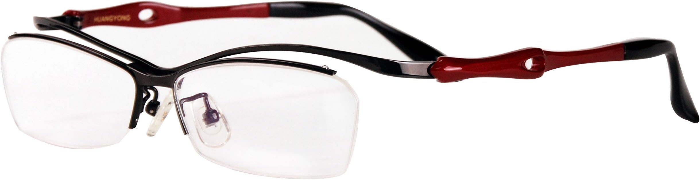 huangyong Pure Titanium Half Rim Optical Business Glasses Frame Clear Lens