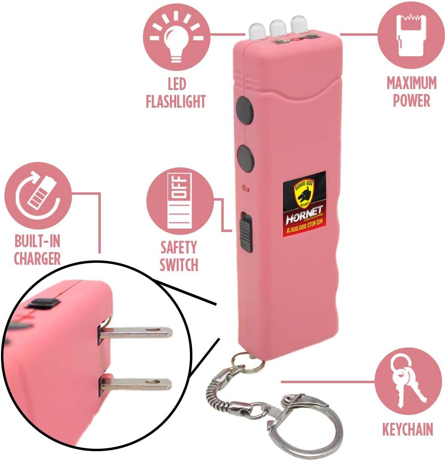 Guard Dog Pepper Spray Stun Gun Combo Pack - Self Defense Keychain Set, Personal Safety Devices for Women, Home Defense & Self Defense Kit