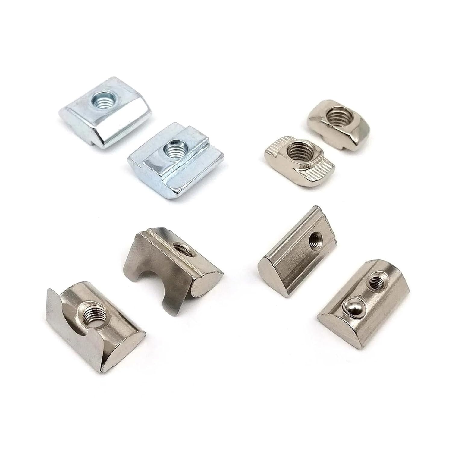M3 M4 M5 M6 M8 M10 T-Block Sliding Nuts with Embedded Spring-Loaded Ball Shrapnel for 20 30 40 45 Series Aluminium Profile Rails 20pcs(Shrapnel nut,3040 Series M5)
