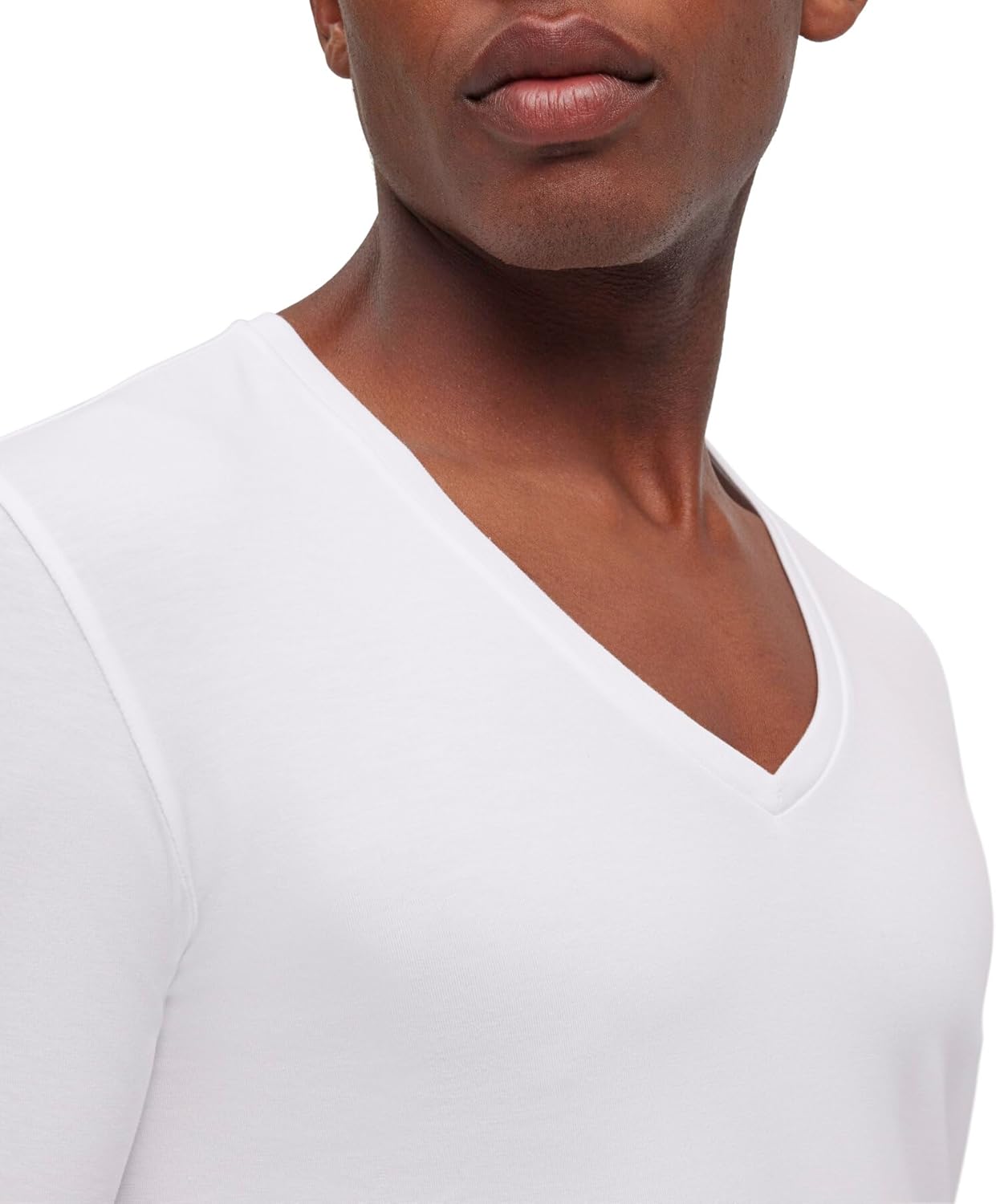 FALKE Men's Daily Comfort 2-Pack Deep V-Neck Undershirt, Skin-Friendly, Breathable, Egyptian Cotton, Ultra Soft
