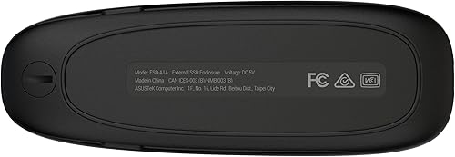 Vista 16 de ASUS Cobble M.2 NVMe® PCIe® Carcasa SSD portátil, USB-C® 3.2 Gen 2x1, velocidades de transferencia de hasta 10 Gbps, resistencia al agua y al polvo