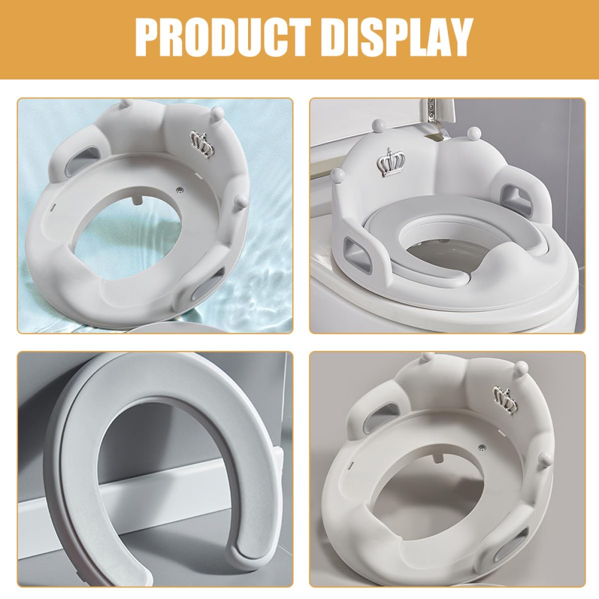 Asiento de Inodoro para Niños Pequeños de Pp, Uso Doméstico | Detachable, Fácil de Limpiar, para Bebés y Niñas, Diseño Cómodo para Aprendizaje en Casa