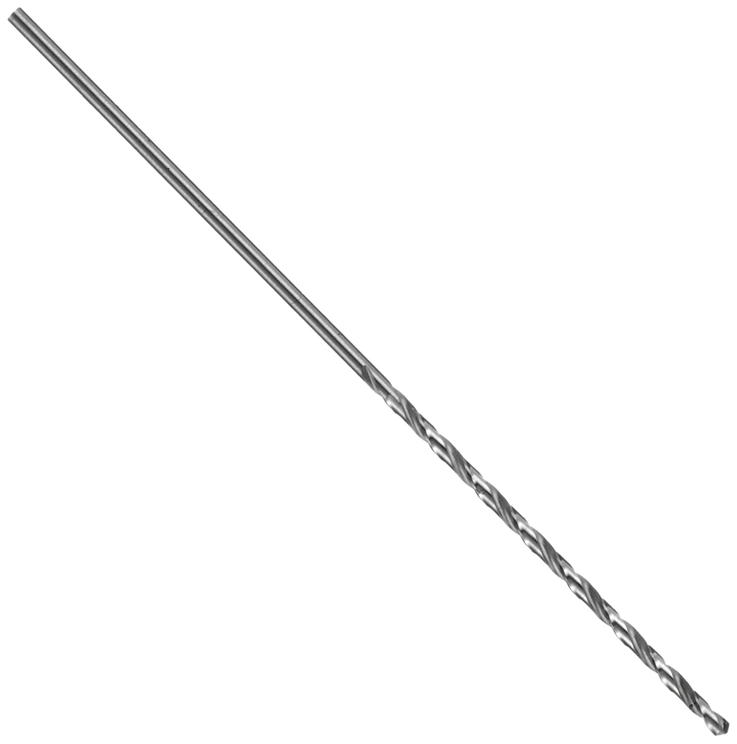Precision Twist R51 High Speed Steel Long Length Drill Bit, Uncoated (Bright) Finish, Round Shank, Spiral Flute, 118 Degree Point Angle, 1 5/8"