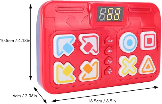 Alomejor Two Player Battle Rhythm Game Machine, Interactive Quick Push Button Game for Children