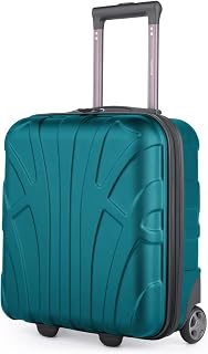 suitline Underseat Kabinentrolley 45x36x20 cm Hartschalen Bordcase ABS leicht 30 L mit 2 Rollen Teleskopgriff kleines Handgepäck für easyJet Kurztrip Flug Bahn Auto Reise, Aquagrün