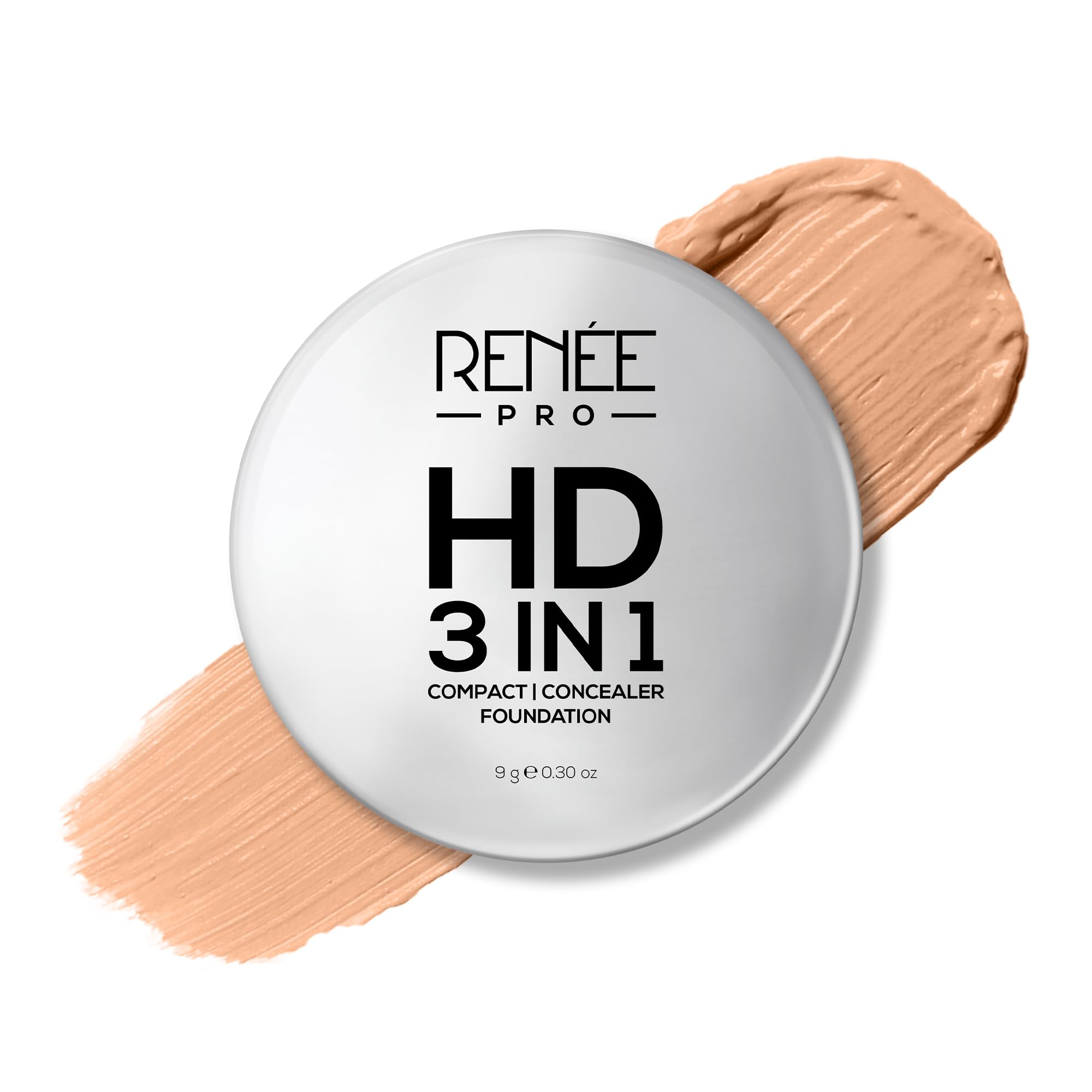 RENEE Pro HD 3-IN-1 Compact - Crème, Works as Compact Powder, Concealer & Foundation, SPF 20, Matte Finish, High Coverage, Ultralight & Silky Smooth Finish - Enriched with Vitamin E, C & Aloe Vera-image-43