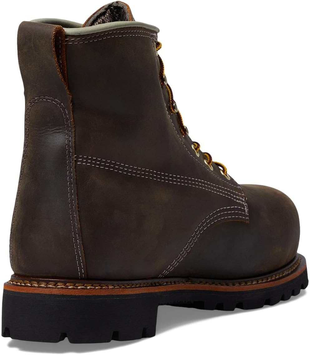 Thorogood American Heritage 6" Leather Waterproof Insulated Work Shoes for Men with Composite Shank Nano Safety Toe Oil and Slip-Resistant Outsole, Size 7 Wide - Image 5