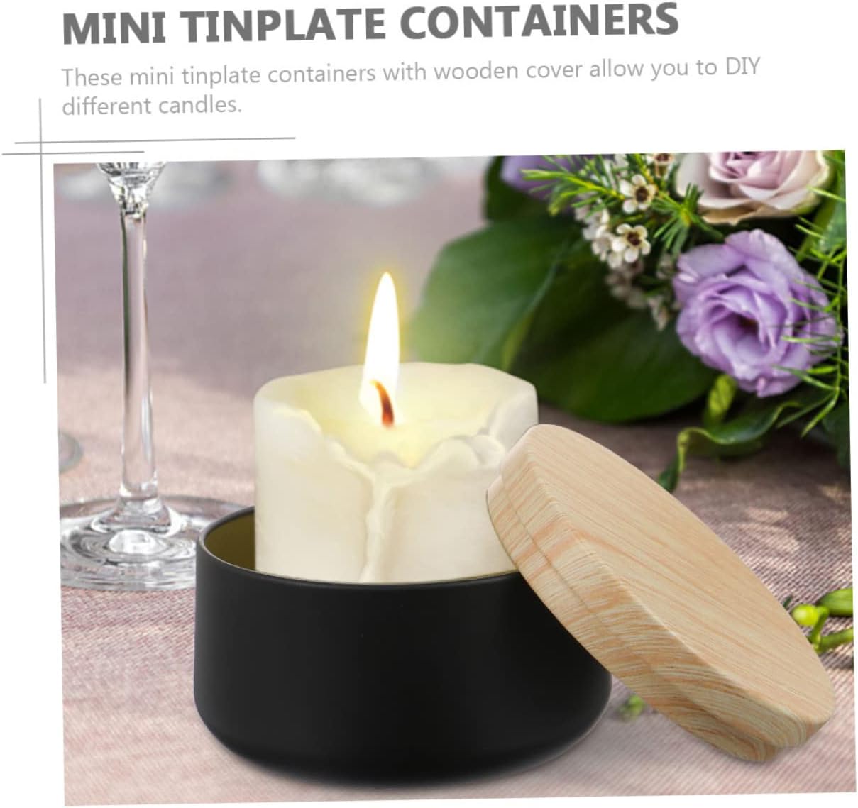 8pcs Tinplate Candle Jars Bulk Craft Storage Boxes for DIY Scented Candles