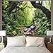 Sevenstars Rainforest Landscape Wall Hanging - Green Forest Nature Tapestry for Bedroom Living Room (51.2