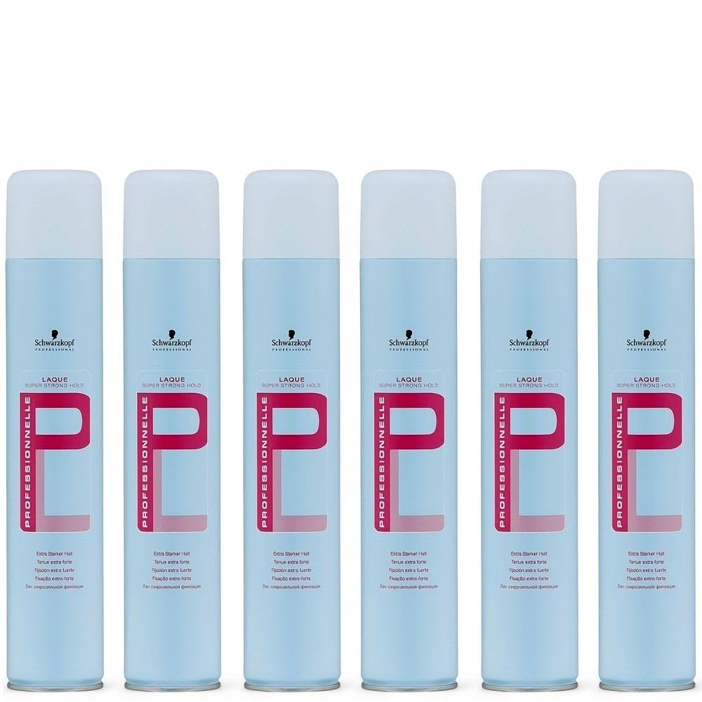 Schwarzkopf Laque profesional 500 ml Super Strong Hold Hair Spray Set de 6