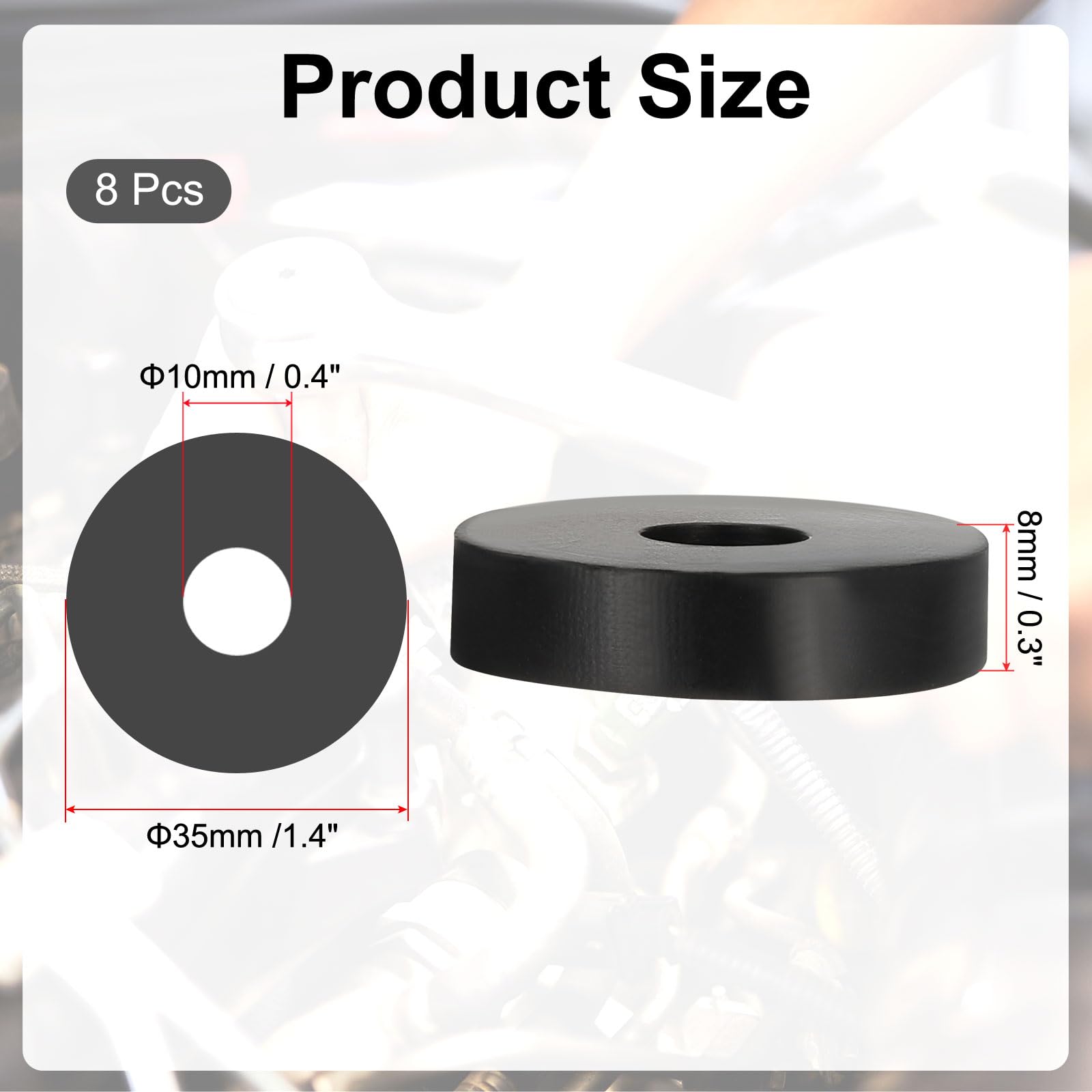 PATIKIL Multi Purpose Rubber Spacer - Image 2