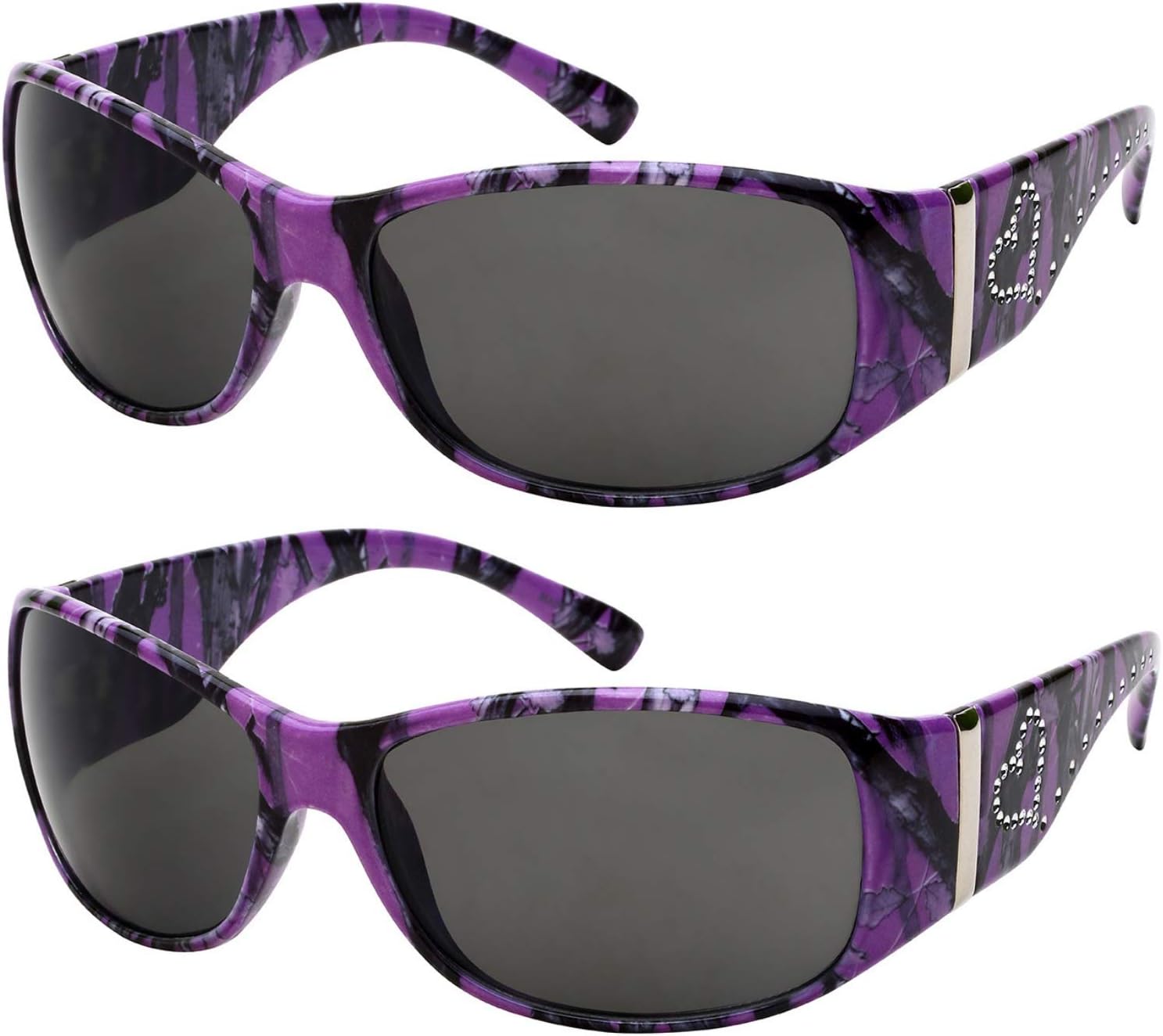 EDGEIWEAR Sports Wrap Style Sunglasses Pink Camo Purple Camoflage