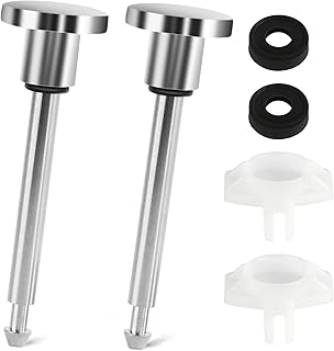 Moccool Tub Spout Diverter Repair Kit Set of 2, Universal Bathroom Shower Bathtub Leaky Faucet Repair Replacement Parts Includes 2 Diverter Valve Stems, 2 Cup Seals, 2 Gates (Chrome,Classic)