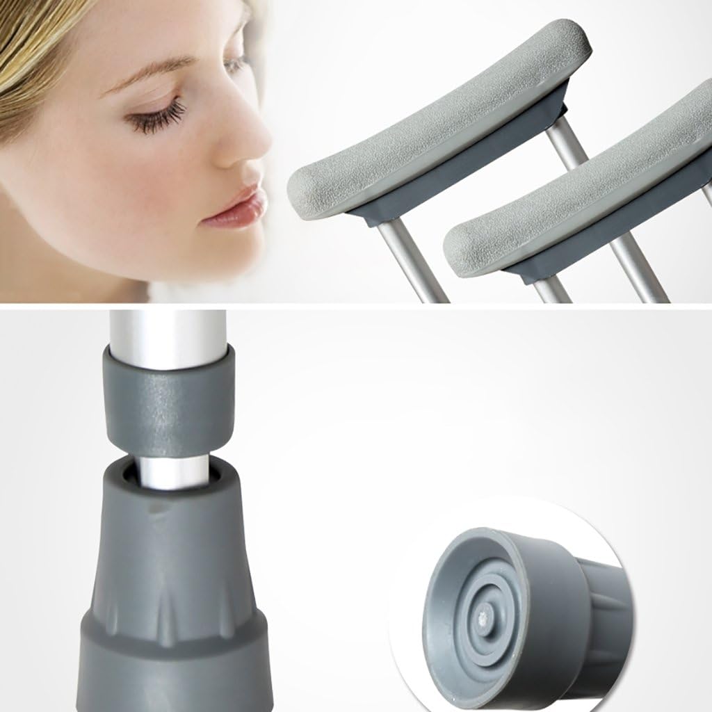 Crutches for Adults Underarm Handicapped Crutches/Canes for Persons with Disabilities Can Be Flexibly Folded in an Adjustable Range of 98-164 Cm Great for Travel or Work