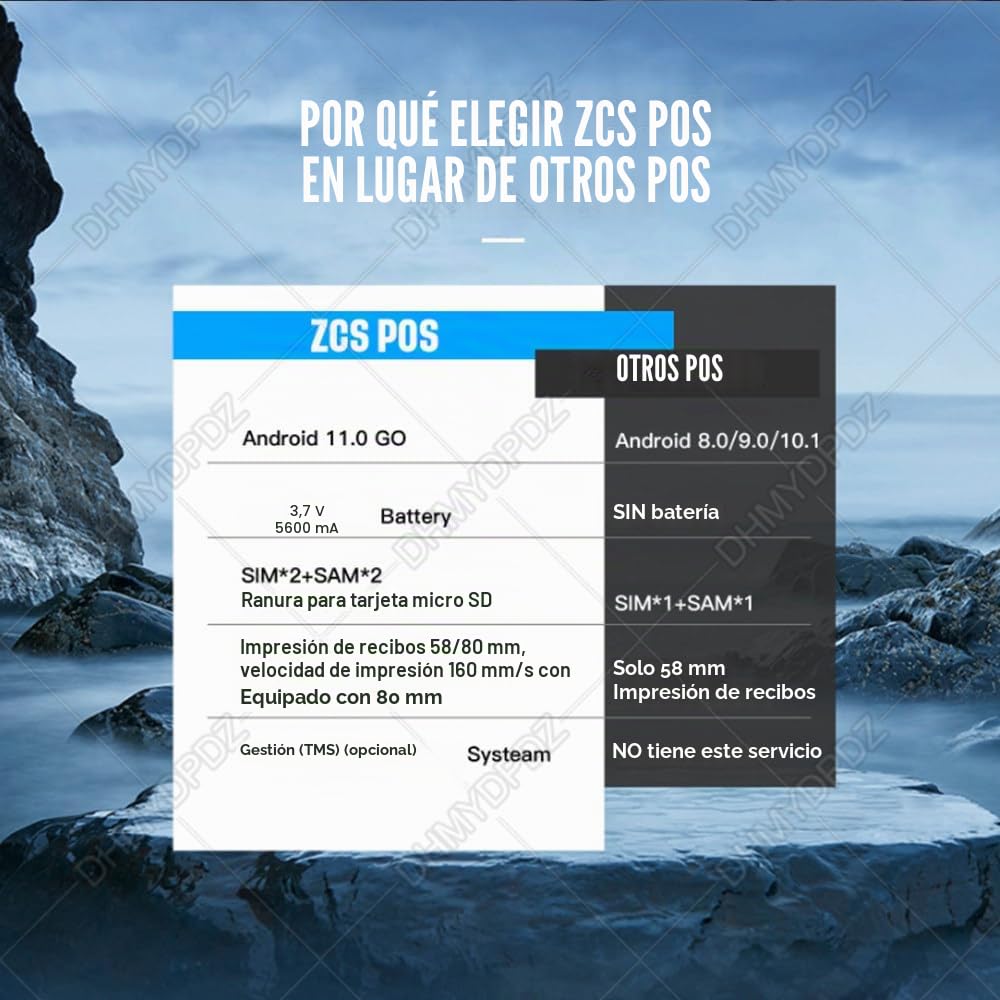 Solución Todo en Uno Definitiva: Terminal TPV con Pantalla Táctil 10.1 Pulgadas, Caja Registradora con Impresora, Personalizable como un Móvil, para Supermercados, Restaurantes y Oficinas