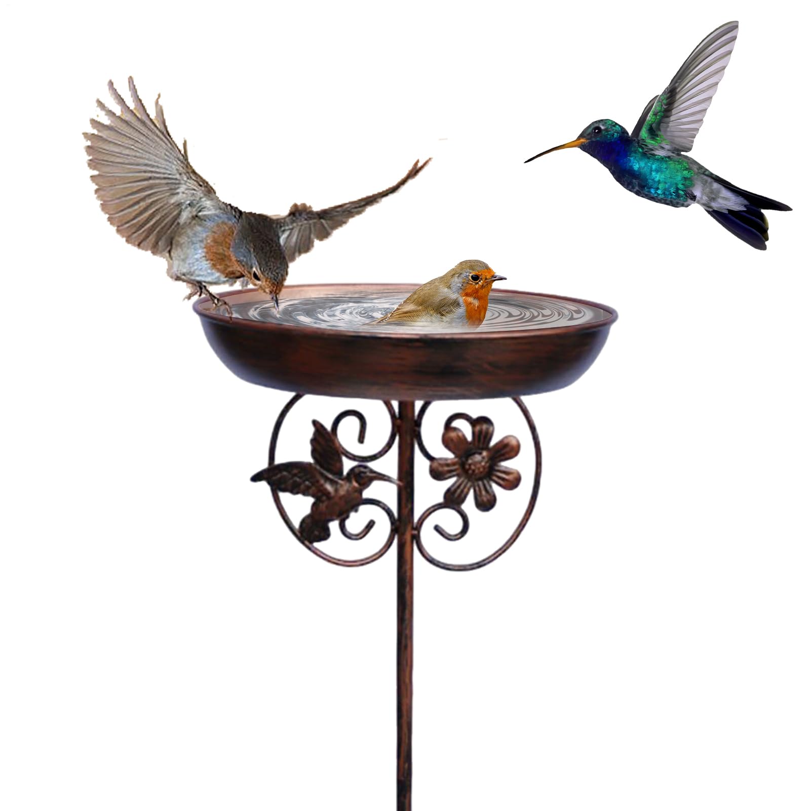 Distributeurs de nourriture pour oiseaux extérieur et bassin décoratif de terrasse