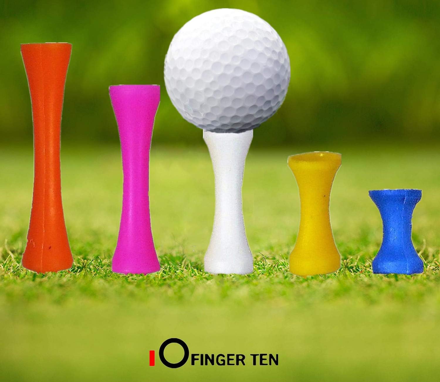 review FINGER TEN Golf Step Down Plastic Castle Tees Value 120 Count Colored Bulk, Unbreakable Tee Size 2 3/4 2 1/4 1 3/4 1 1/2 2 Inch, Long Short Color Pack for Men Women Kids