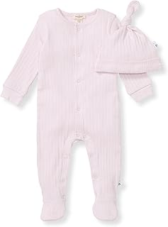 Burt's Bees Baby baby-girls Jumpsuit, 100% Organic Cotton One-piece Outfit Coverall With Hat