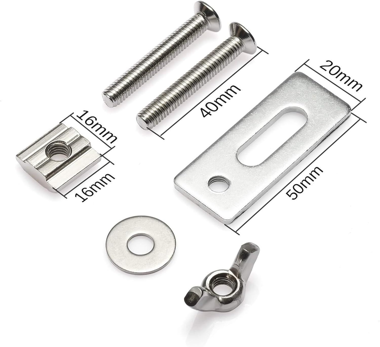 T Track Hold Down Clamp 8pcs Mini Hold Down Kit with Iron Machine Engraving Plate Fixture