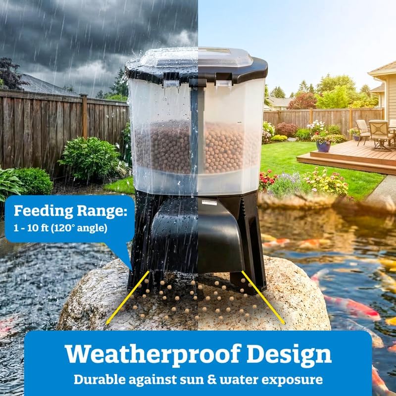 Webb's Water Gardens SolarFeed - Automatic Solar Fish Feeder