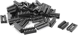 NEW LON0167 40pcs 2.54mm PCB Board 2 Row 16-Pin DIP Solder Type IC Socket Adapter(40 stÃ¼cke 2,54mm PCB Board 2 Reihe 16-Pin DIP L-Ã¶-tmittel IC Sockeladapter