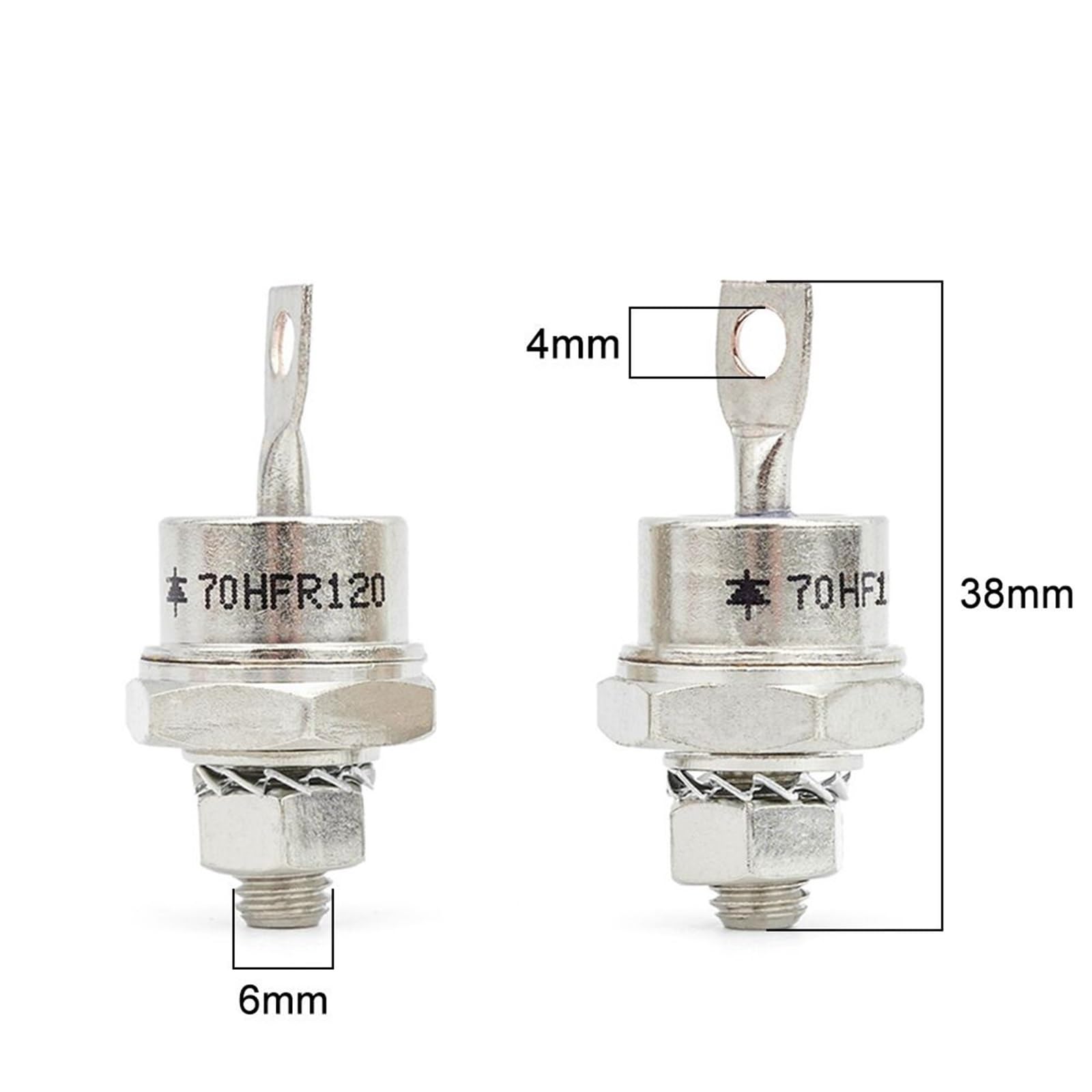 Kit di diodi raddrizzatori for generatore corrente, tester diodo raddrizzatore transistor, carica batteria 70HF120 70HFR120 70A 50A 40A(50HFR120 50HF120)