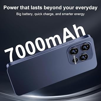 16PM 5G Unlocked Smartphone,12GB+512GB 7000mAh Fully Cell Phone for Android 14, 6.99 HD Screen Unlocked Cell Phone, 68MP+108MP Dual Camera/Dual SIM/Fingerprint (Deep Blue)