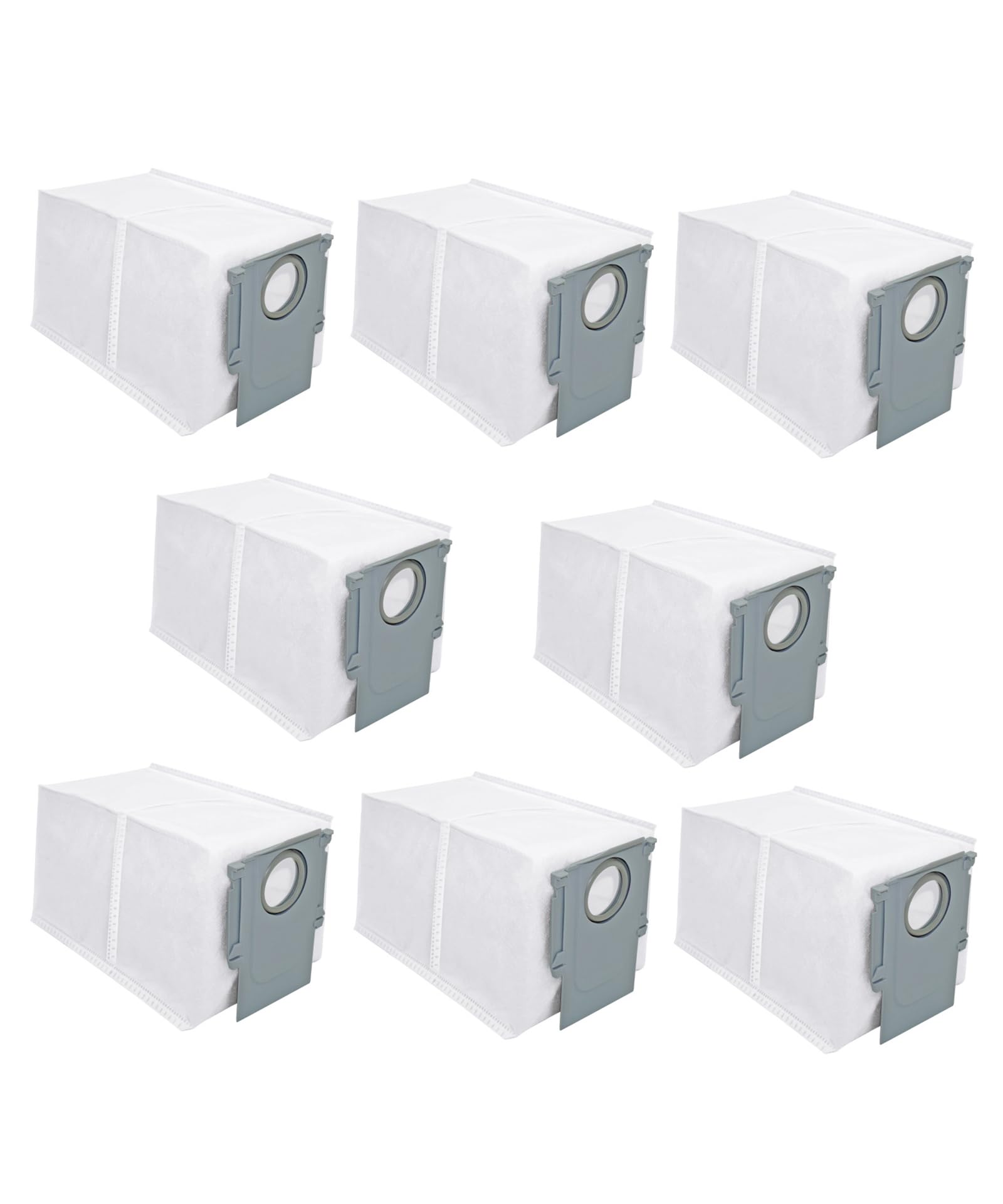 8 Pack Dust Bags Compatible with Roborock Q Revo Robot Vacuum,4 Layers Filter System Large Capacity Disposable Dust Bags Replacement for Roborock Q Revo Vacuum Cleaner