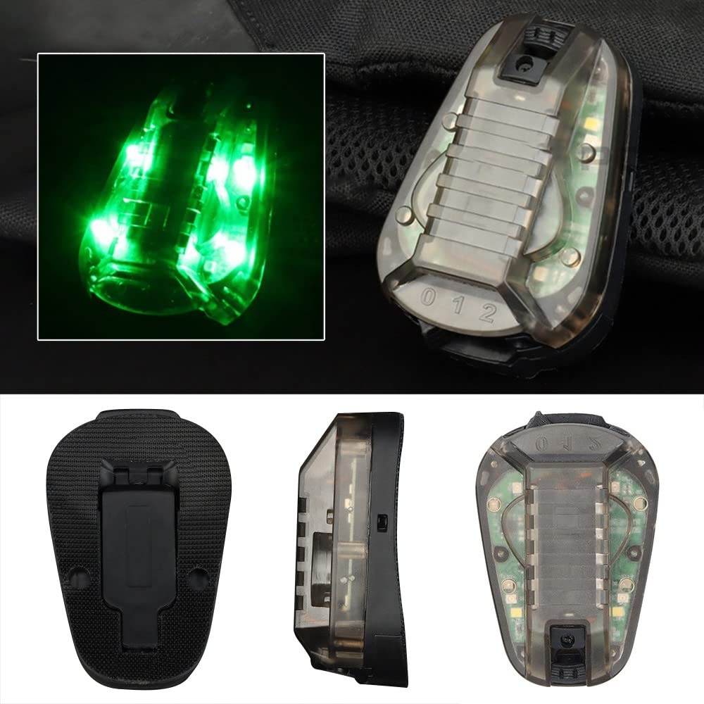 MiOYOOW Taktisches Helmlicht Erkennungslicht taktisches IR Blitzlicht LED Klipp Lichter für schnelle Rettungsabenteuer im Freien (ohne Batterie)