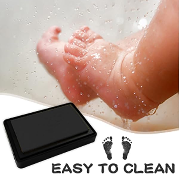 Kit per Impronte di Mani e Piedi di Bambini, Tampone di inchiostro, Innocuo per bambini, Facile da pulire - 4
